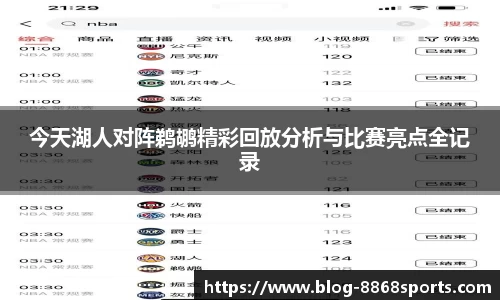 今天湖人对阵鹈鹕精彩回放分析与比赛亮点全记录